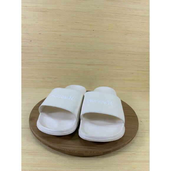 Hurley White Logo Sandal Slides Mens Size 12 - Picture 2 of 7